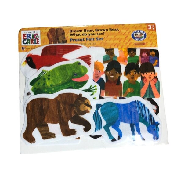Little Folk Visuals Felt Set World Of Eric Carle Brown Bear Precut 11 Pieces Ne - Picture 3 of 5